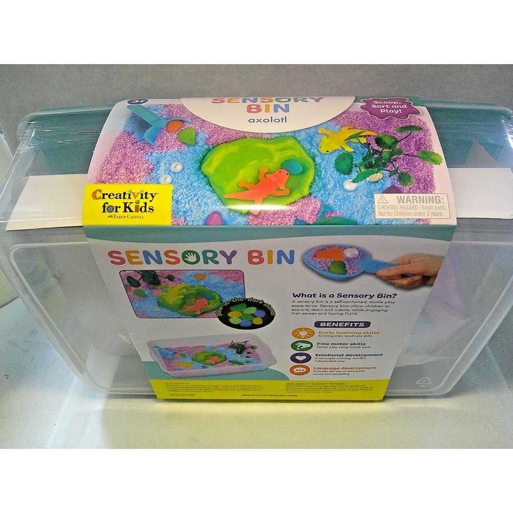 Axolotl Sensory Bin for - Axolotl Toys Sand Sensory Toy with Lid, Art and Cra...